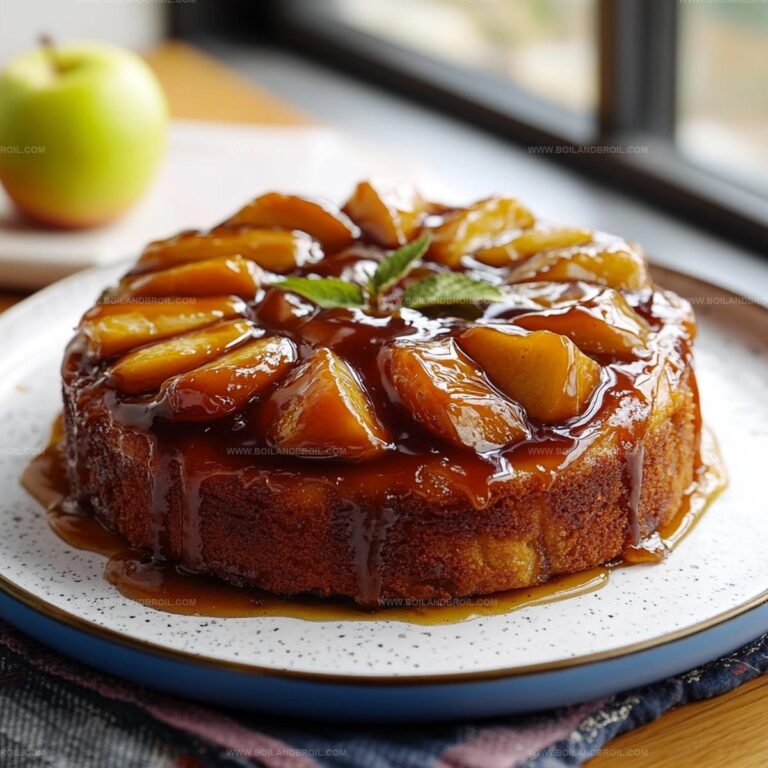 Autumn Caramel Apple Upside Down Cake Recipe
