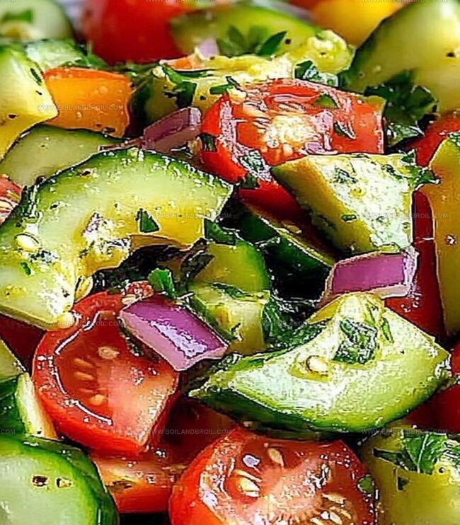 Steps to Make Your Cucumber Tomato Avocado Salad