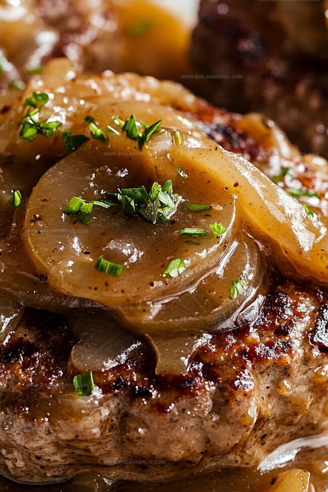 Reheating Hamburger Steaks with Onion Gravy